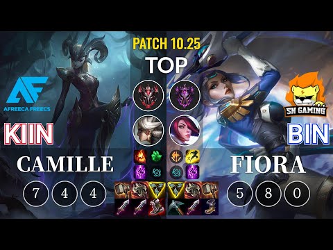 AF Kiin Camille vs SN Bin Fiora Top - KR Patch 10.25