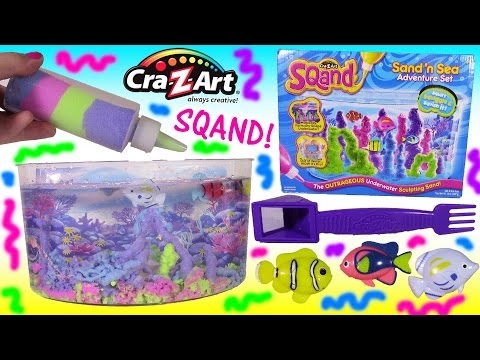 Cra-Z-Art SQAND! Sand 'N Sea Adventure SET! Squash Squiggle Squirt IT! Magically Shapes! SHOPKINS