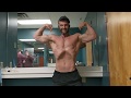 Chest workout #1 for the day after training posing/flexing bodybuilding men's physique