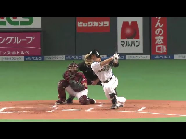 【2回裏】初球狙い撃ち!! ファイターズ・市川 先制タイムリーヒット!! 2016/4/26 F-E