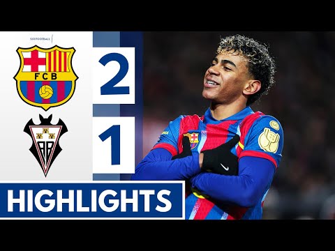 Albacete vs Barcelona 1-2 - Highlights & Goals - Lamine Yamal & Araujo Goal