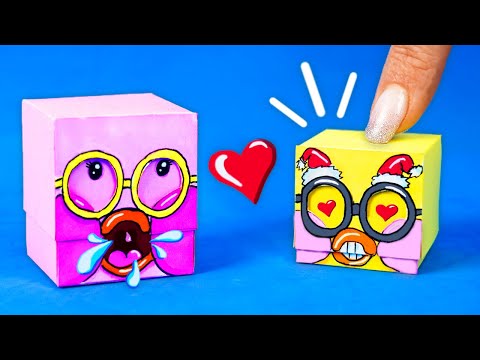 Забавная прыгающая УТОЧКА Лалафанфан из БУМАГИ Лайфхаки для школы