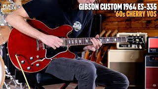 Video thumbnail for No Talking...Just Tones | Gibson Custom 1964 ES-335 Reissue VOS 60s Cherry by Peach Guitars