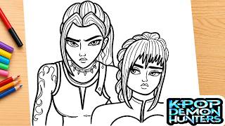 Drawing The 2 new GIRL'S POWER entry in Rumi's TEAM 😍🤯 Kpop Demon Hunters Season 2 | rumi golden