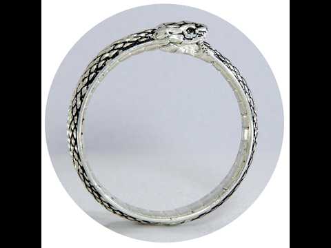 Inel Ouroboros Sarpe Argint 925 Oxidat | Eternitate