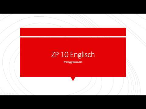 ZP10 Englisch 2018 Aufgabenformate