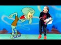 Squidward Trying To Get A Pizza From Spongebob But This Is Dominika