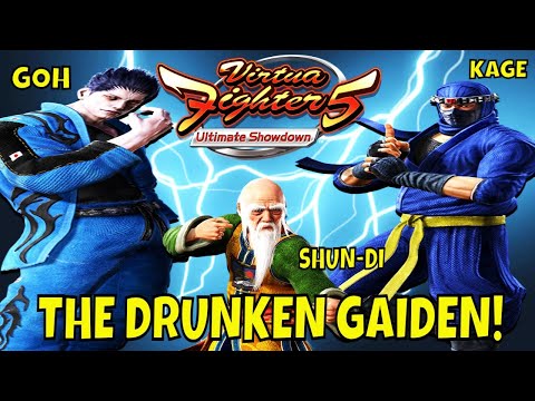 VF5US- THE DRUNKEN GAIDEN! (Virtua Fighter 5: Ultimate Showdown)- Shun Di Matches, Gaming, FGC.