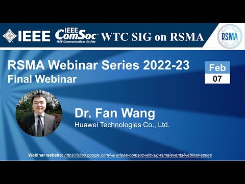 RSMA SIG Talk 15 - Dr. Fan Wang