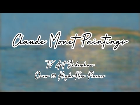 Claude Monet TV Art Slideshow | Piano BGM | High Resolution Images