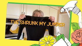 How to Fix a Jumper You've Shrunk in the Wash | Green Living Made Easy by Nancy Birtwhistle