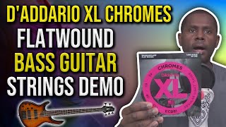 Video thumbnail for D'Addario XL Chromes Flatwound Bass Guitar Strings Demo by Johnathan Ramcharan