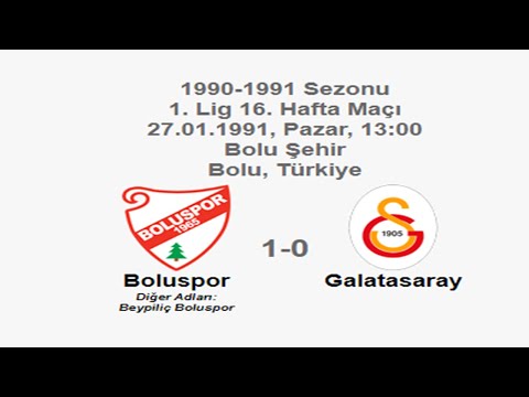 Boluspor 1-0 Galatasaray 27.01.1991 - 1990-1991 Turkish 1st League Matchday 16 + Post-Match Comments