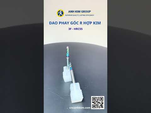 Dao phay góc R hợp kim 3 me phủ DLC HRC55