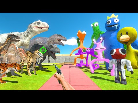 FPS Avatar + Rainbow Friends vs Dinosaurs - Animal Revolt Battle Simulator