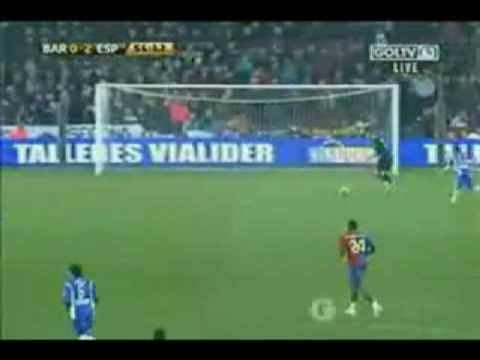 RESUMEN PARTIDO: BARCELONA 1 VS ESPANYOL  2, 21-02-09. highlights