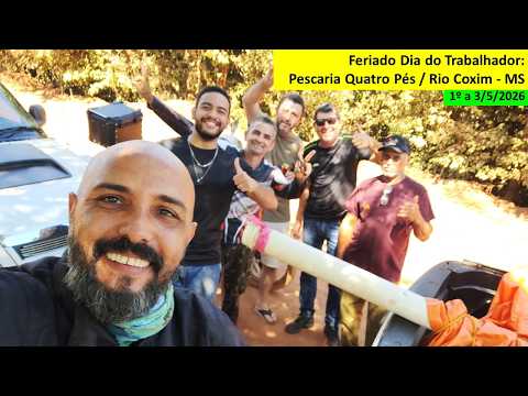 Pescaria no Rio Coxim-MS - Feriado do Dia do Trabalhador