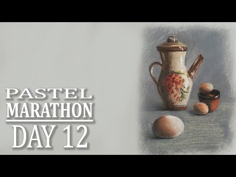 Soft Pastel Marathon - Day 12 | Still life time lapse