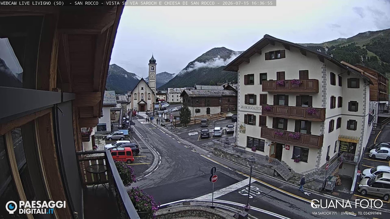 Live webcam view of Church and Street of San Rocco