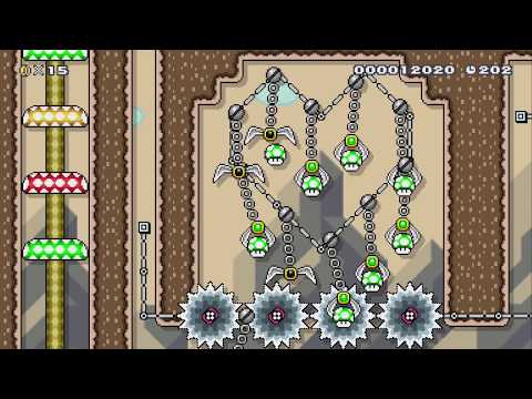 Kaizo Clawllege: Swing of Things by LarlSagan - Super Mario Maker 2 - No Commentary 1bv