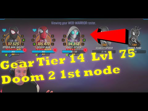 Doom 2 BIO 1st Node with WEB WARRIORS Ghost Spider - MARVEL STRIKE FORCE - MSF