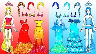 कागज की गुड़िया ड्रेस अप | Ice And Fire Pregnant Mother Costume | Woa Dolls Hindi