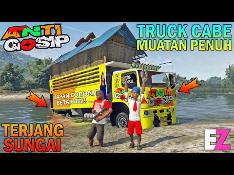 ELEMENTARY SCHOOL BOY OFFROAD CHILI TRUCK CROSSING A RIVER FULL LOAD!! - GTA 5 SULTAN BOCIL