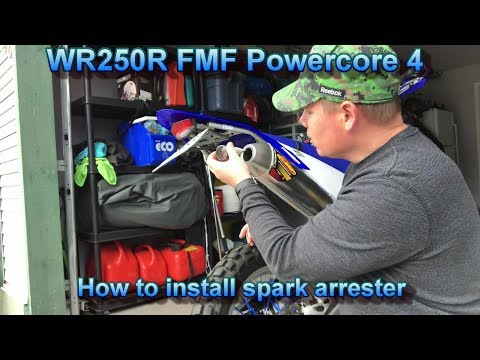 How to install spark arrester on FMF powercore 4 on WR250R.