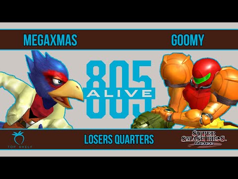 805 Alive - MegaXmas (Falco) VS Goomy (Samus) - SSBM - Losers Quarters