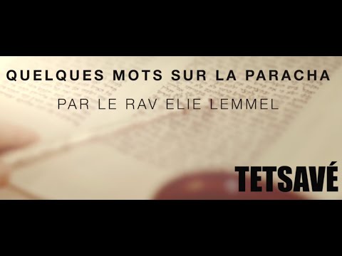 L'huile et l'eau... Rav Elie Lemmel - Paracha Tetsavé