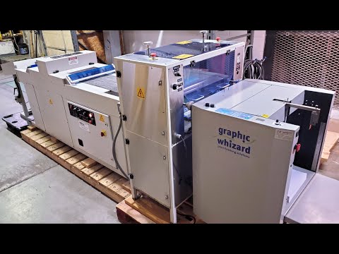 FMA RCS14UVC UV Coating System with Graphic Whizard PT520PF Pile Feeder - Inventory #3671-3672