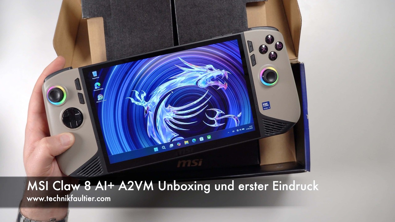 MSI Claw 8 AI+ A2VM Unboxing und erster Eindruck