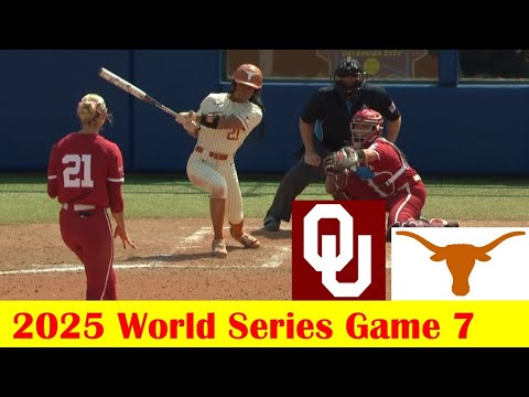 #6 Texas vs #2 Oklahoma Softball Highlights, 2025 NCAA World Series Game 7