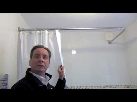 How to install a shower curtain rail by Byretech