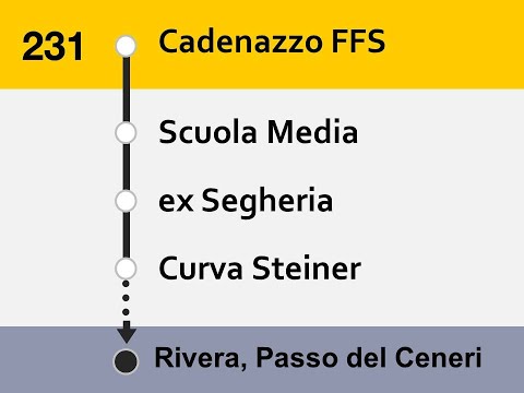 [AutoPostale] Annunci Linea 231/455 Cadenazzo - Rivera-B.