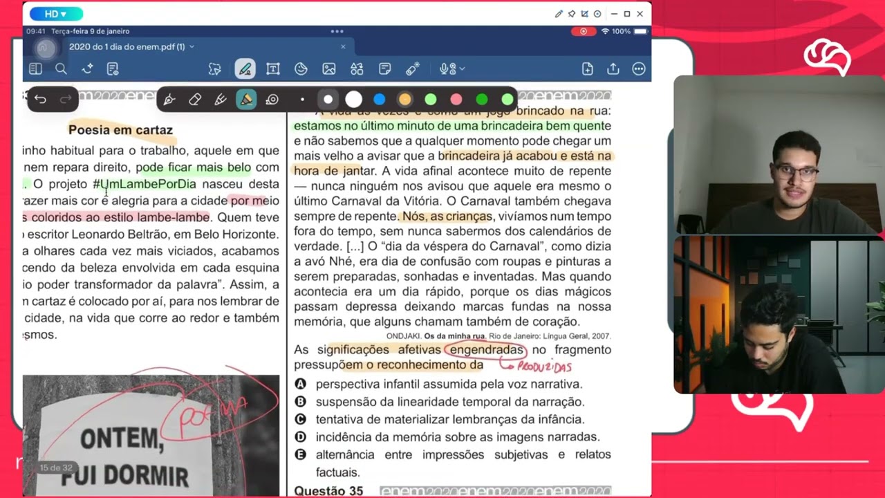 Resolução em Vídeo — Questão 34 ENEM 2020