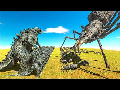Legendary Godzilla War - Growing Godzilla vs Spider Size Comparison Godzilla