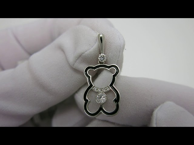 Срібний кулон "Ведмедик" 3110621 Відео огляд