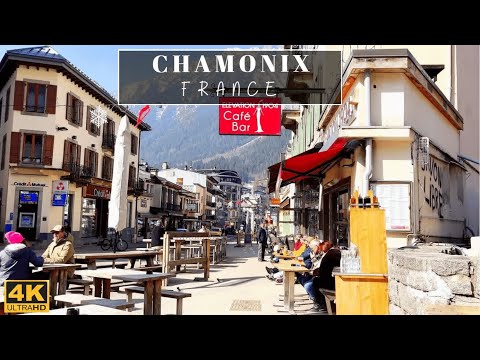 France 🇫🇷 : [4K] Walk | Chamonix | Resort area near the junction of France, Switzerland and Italy.