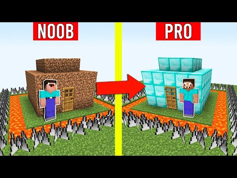 DakNoob - NOOB vs PRO: SECURITY HOUSE BUILD CHALLENGE in Minecraft Like Maizen Mikey and JJ