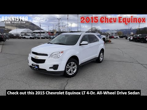 2015 Chevrolet Equinox AWD 4dr LT w/1LT in White for sale at Bannister Ford Penticton in Penticton, BC