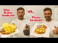 Cheese Masala Toast Sandwich vs. Fitness Toast Sandwich | Fitness Essen vs. normales Essen
