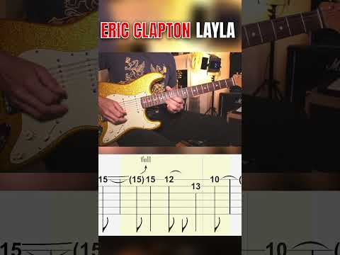 Eric Clapton Layla Riff Guitar Tutorial Tabs