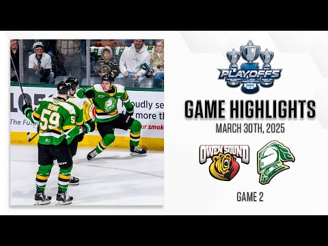 OHL Highlights: Owen Sound Attack @ London Knights Mar. 30, 2025