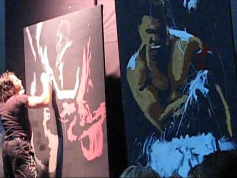 Bruce Springsteen painting at Max Weinberg's house RARE video.
