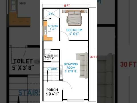 15x30 House Plan 15 x 30 Ghar Ka Naksha Small House Plans Design 450 sq ft house Plans
