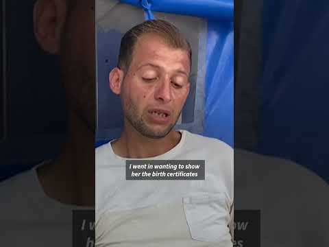 Newborn twins killed in Gaza strike while father registered birth | AFP #shorts