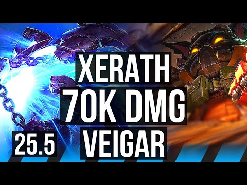 XERATH vs VEIGAR (MID) | 70k DMG, 11/6/21 | KR Master | 25.5