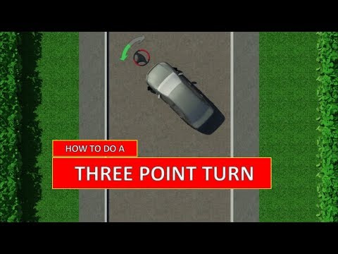 Learn how to do a THREE-POINT TURN. The easiest driving lesson (by Parking Tutorial)