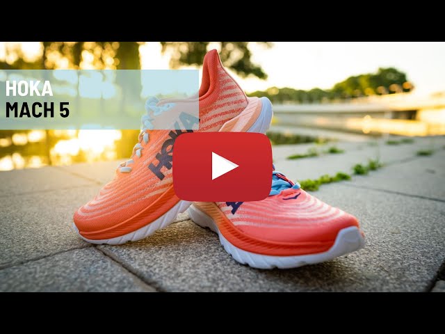 Vídeo relacionado con HOKA ONE ONE M Mach 5, Sneaker Hombre, White/Flame, 44 2/3 EU